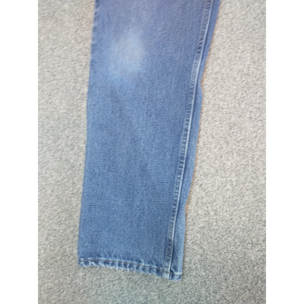 Mens Medium Wash Straight Leg Denim Jeans 100% Cotton 32x31 976T1DR - Picture 6 of 16